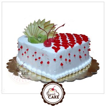 Heart Shaped Fruit Cakes Online | FaridabadCake