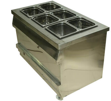 Stainless Steel Polished Hot Bain Marie, for Canteen, Restaurants, Shape : Rectangular