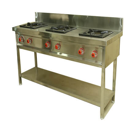 Stainless STeel Gas Indian Cooking Range, Color : Grey