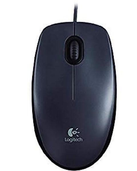 Logitech Wired Optical Mouse, for Desktop, Laptops, Color : Black