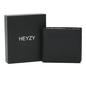 Heyzy Handfinish Black Bifold Wallet, for ID Proof, Technics : Attractive Pattern