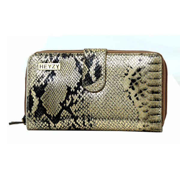 Heyzy Python Gold Clutch