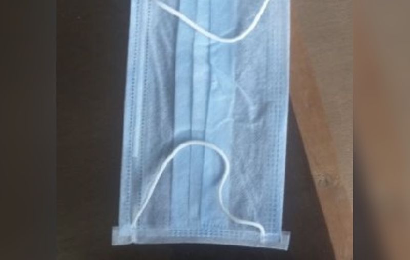 Non Woven 3ply Disposable face mask, for Clinic, Hospital, Pharmacy, rope length : 6imch