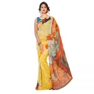 Digital Print Georgette Saree, Feature : Breathable, Easy Washable