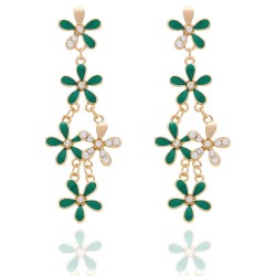 Chic Floral Drop Earrings, Style : Antique
