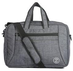 Polyester Shoulder Laptop Bag, Color : Grey