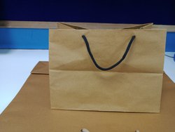 Handled Plain Paper Carry Bag, Color : Brown