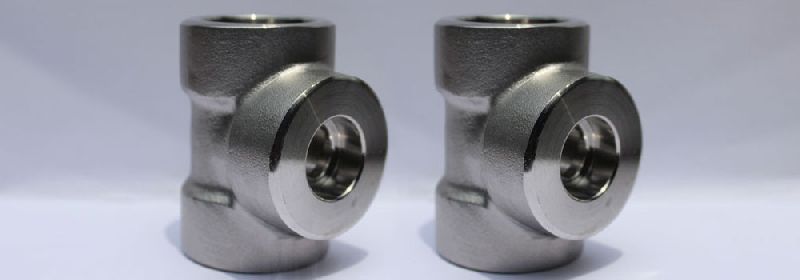 Polished Stainless Steel Socket Weld Unequal Tee, Feature : Corrosion Proof, Fine Finishing