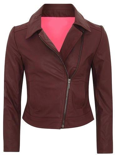 Plain Ladies Leather Jackets, Feature : Attractive Designs