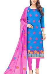 Embroidered Cotton Ladies Straight Suits, Size : XL