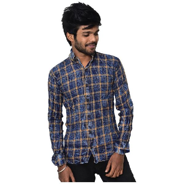 Men's Checkered Regular Fit Shirt - Multi Color