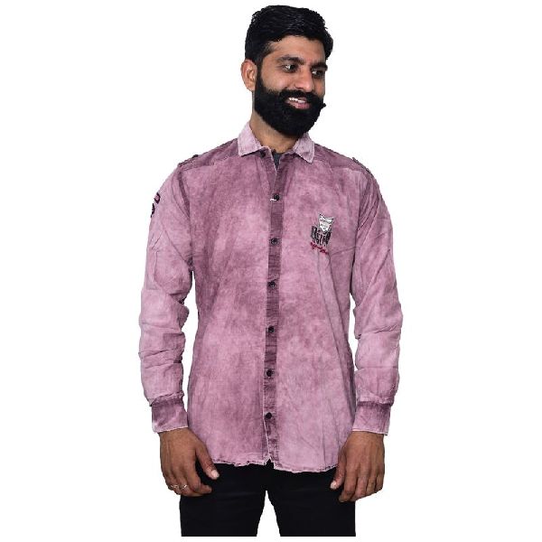 Men's Light & Dark Shaded Regular Fit Shirt - Light Pink