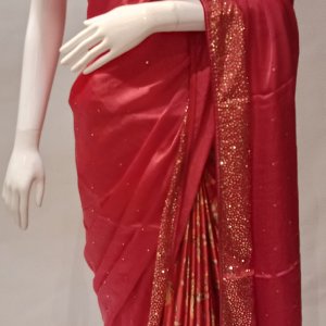 Silk With Printed Patli Saree