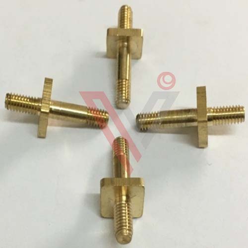 Brass Square Stud, for Fittings, Color : Golden