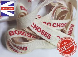 Printed woven Cotton Labels for Clothing, Packaging Type : Packet