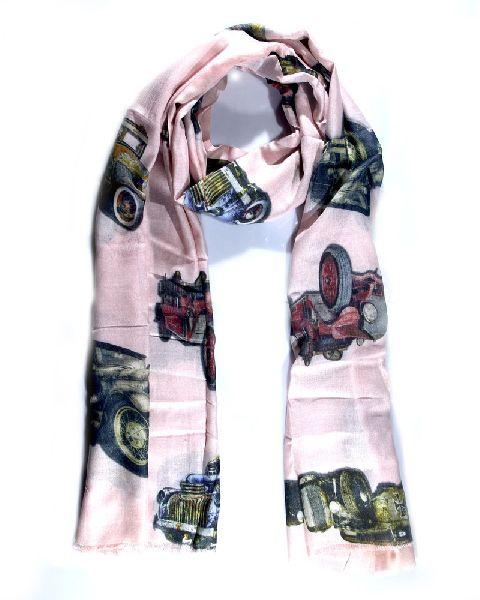 Pink Printed Stole, Occasion : Casual Wear