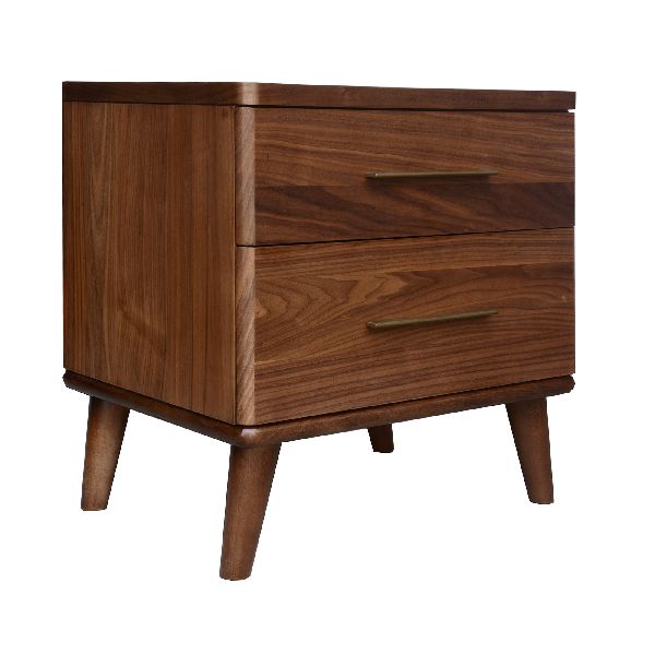 Rectangular Polished Wooden Bedside Table, for Home, Pattern : Plain