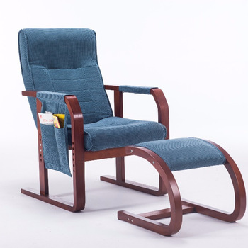 Polished Wooden Recliner Chair, for Home, Pattern : Plain