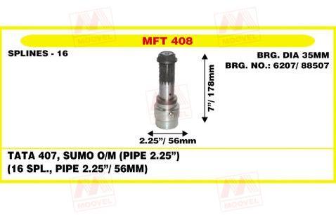 MFT 408 Front Teeth and Centre Coupling Flange