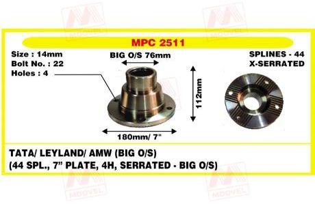Round MPC 2511 Differential Coupling Flange, Color : Silver