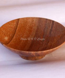 Polished Sandstone Marble Bowls, Color : Brown