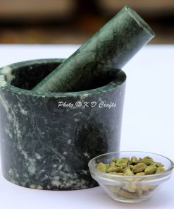 Marble Spice Grinder Mortar Pestle, Color : Green