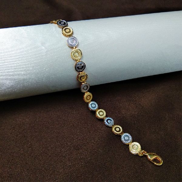 Brass Artificial Jewellery Two-Tone Bracelet, Gender : Women