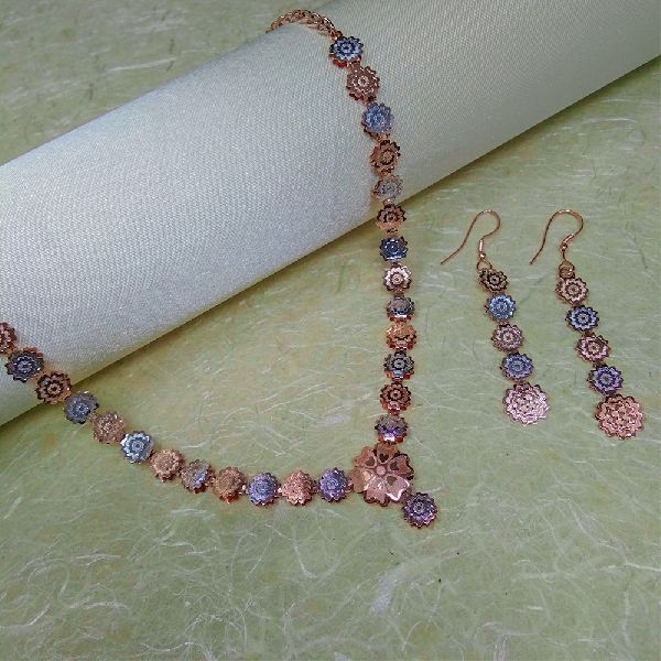 Immitation Jewellery Two-Tone Necklace Set