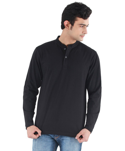 Plain Cotton Mens Henley T-shirts, Size : XL, XXL