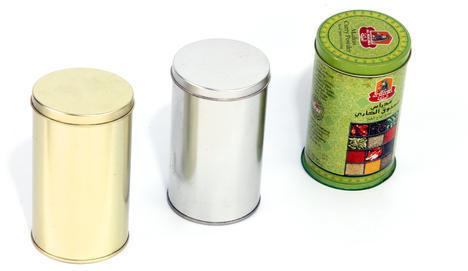 Round Tea Tin Cans, Pattern : Plain, Printed