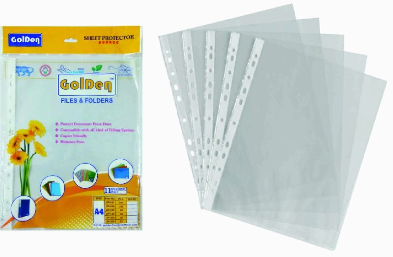 Rectangular SHEET PROTECTOR - SP 300-A/4, for Paper Protection, Store Documents, Color : Transparent