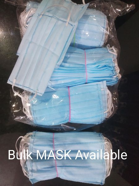3 Ply Face Mask, for Clinical, Hospital, Personal, Size : Free Size