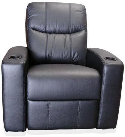 Leather Home Theater Chair, Color : Black