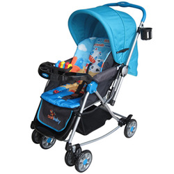 Pram Stroller, Color : Blue Black