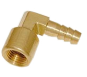 Coated Brass Single Barb Elbow, Technics : High Density Polyethylene