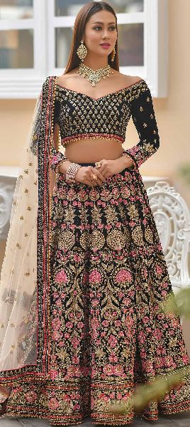 Velvet Lehenga, Color : Multi Color