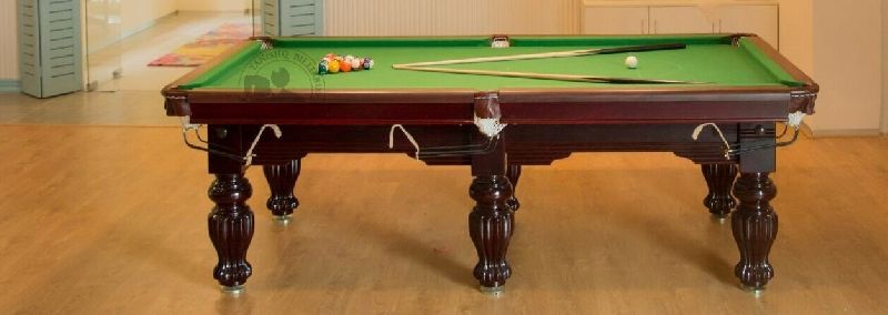 Brown Rectangular Black Natural Wooden Polished Farmhouse Pool Table