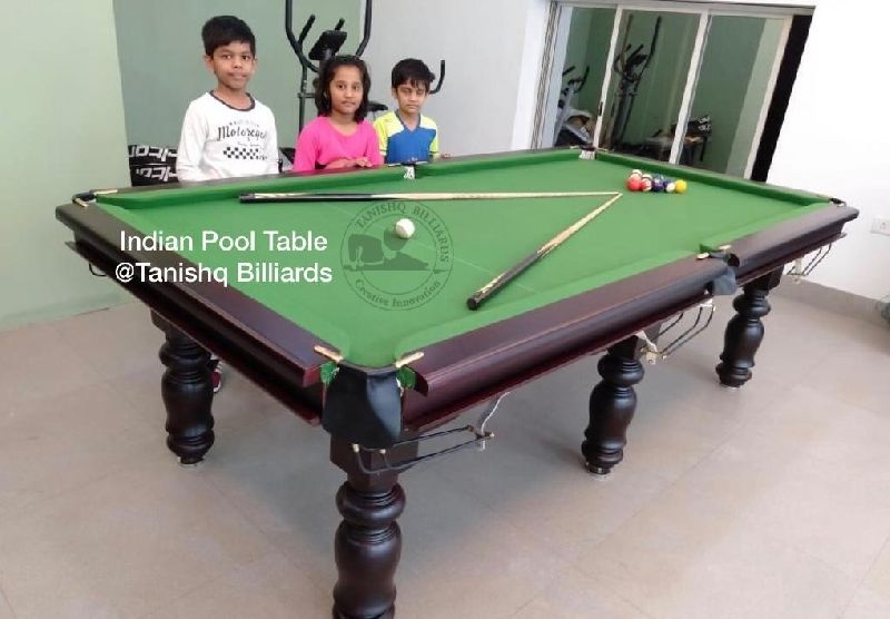 Rectangular Polished Natural Wooden Miniature Pool Table, For Playing Use, Base Color : Black, Brown