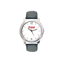 Leather Round Casual Wrist Watch, Display Type : Analog