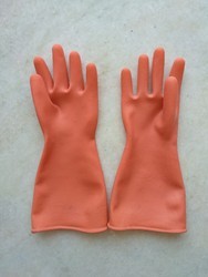 Latex Rubber hand Gloves, Feature : Water Resistant, Acid Resistant, Chemical Resistant, Alkali Resistant