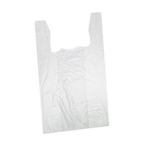 Plain Black Plastic Carry Bag, For Grocery