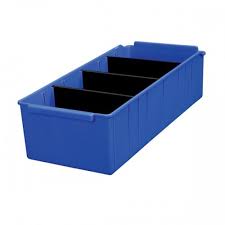 Plain Plastic Shelf Bins, Color : Blue