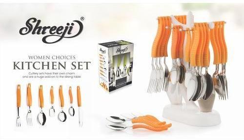 Plastic Stainless Steel Kitchen Cutlery Set