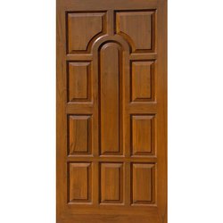 Finished Teak Wood Door, Color : Brown