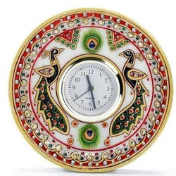 Analog Marble Handicraft Wall Clock