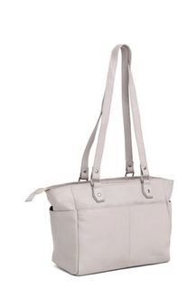 Ladies White Leather Shoulder Bag, Pattern : Plain