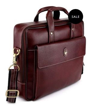 Mens Brown Leather Laptop Bag, Size : Standard