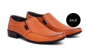 Mens Tan Brown Leather Formal Shoes