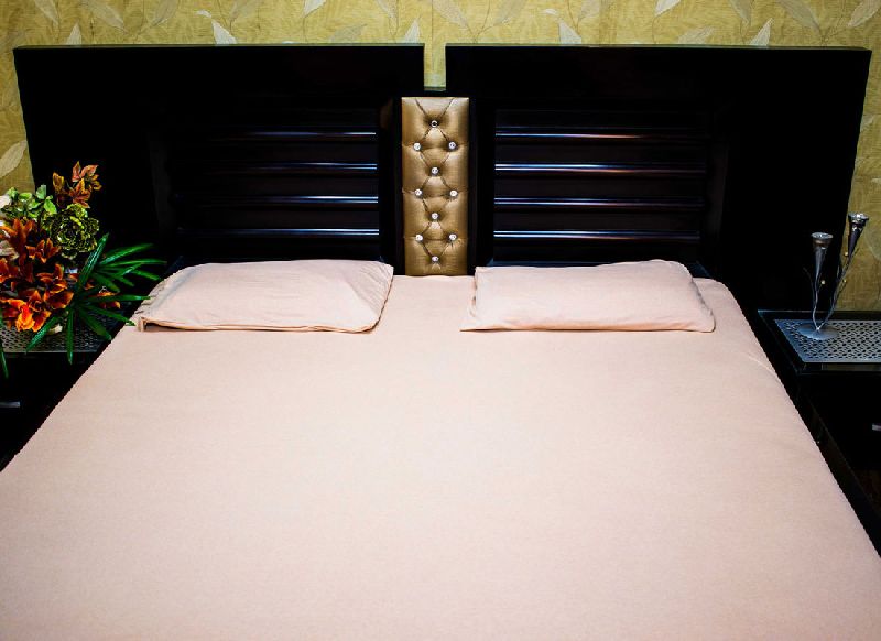 Cotton Plain Bed Cover, for Home, Hotel, Technics : Handloom
