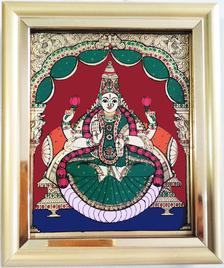 Lakshmi Tanjore Glass Painting